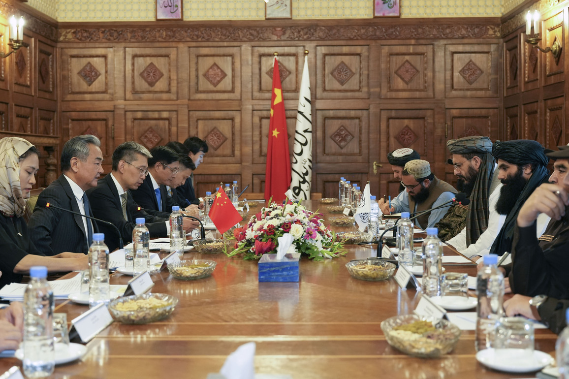 AFGHANISTAN-KABUL-CHINA-WANG YI-INTERIOR MINISTER-MEETING