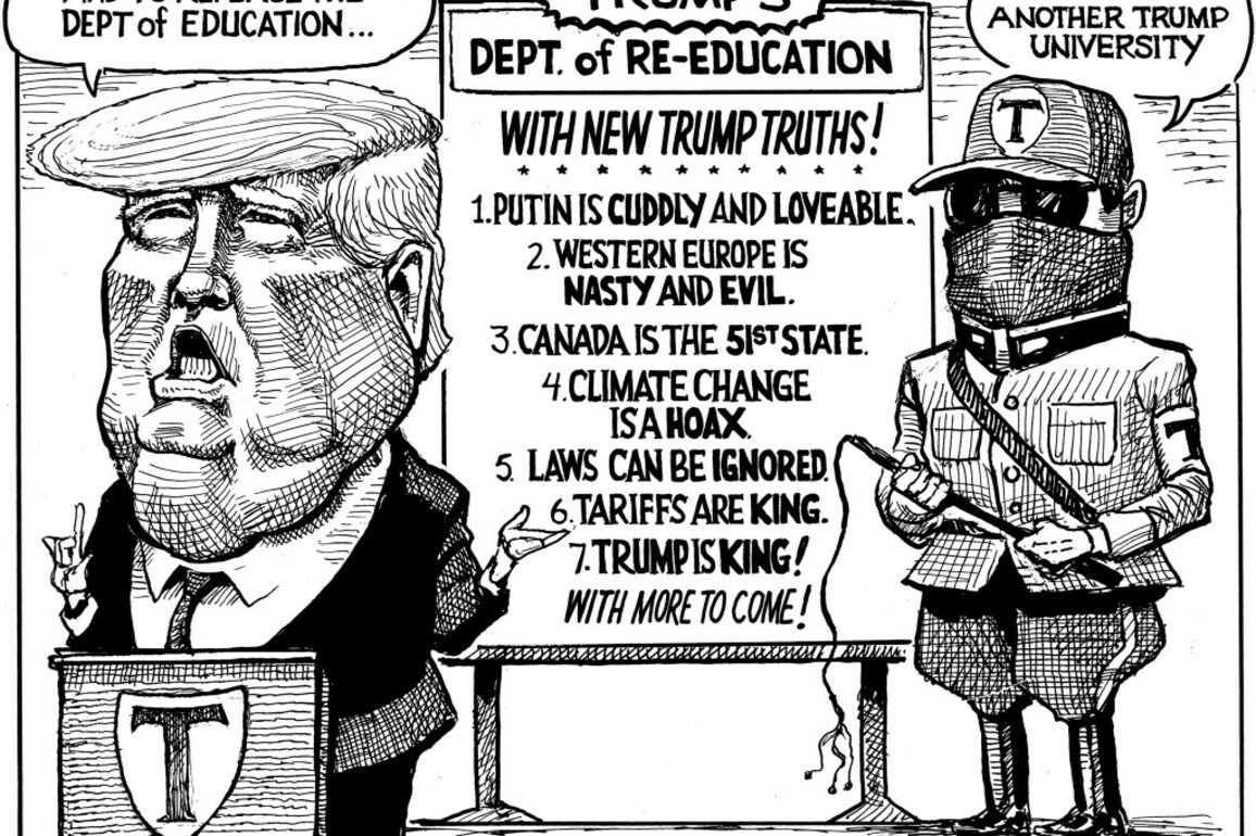 The Department of Re-Education - EDITORIAL CARTOON  Baltimore Sun