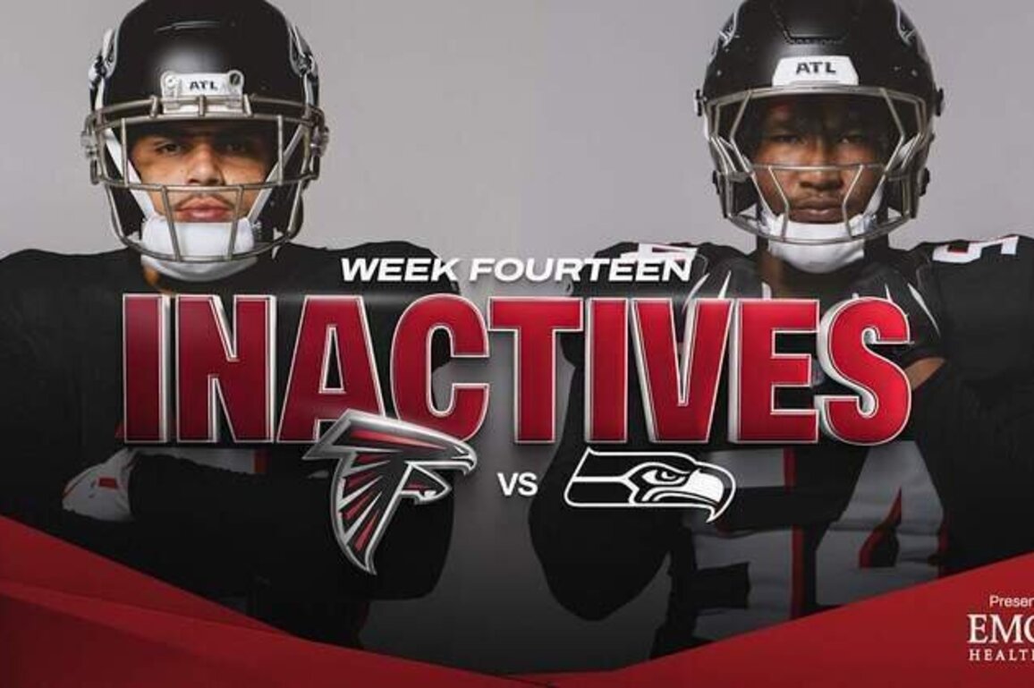 Atlanta Falcons inactives vs. Seattle Seahawks