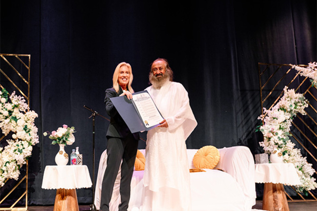 Jacksonville Florida declares June 16 as Sri Sri Ravi Shankar Peace and Wellness Day