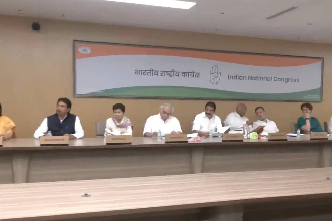 Congress president Kharge chairs meeting of AICC Secys, State Presidents in Delhi