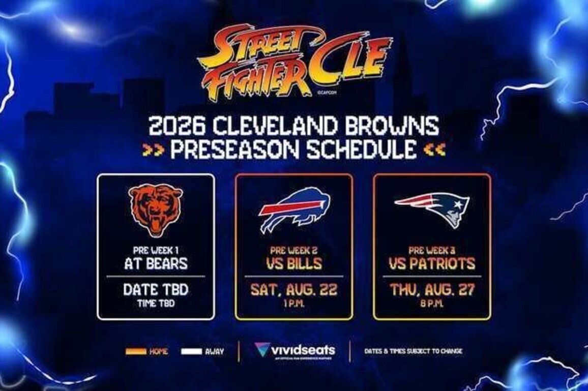 Browns announce their 2026 preseason opponents