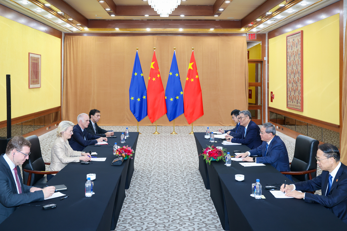 U.S.-NEW YORK-CHINA-LI QIANG-EUROPEAN COMMISSION PRESIDENT-MEETING