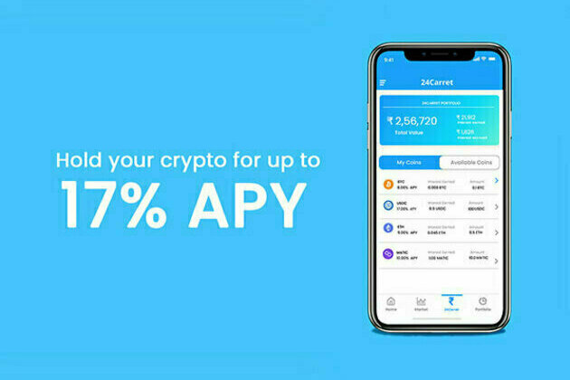 Earn passive income with 24Carret, India's first crypto high yield account
