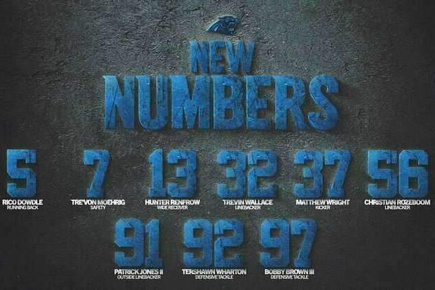 Panthers assign jersey numbers
