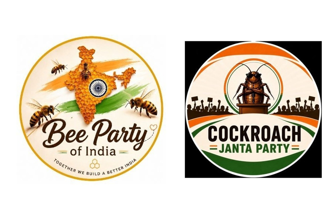 Rise of India's new satirical parties: Cockroach Janata Party and Bee Party of India