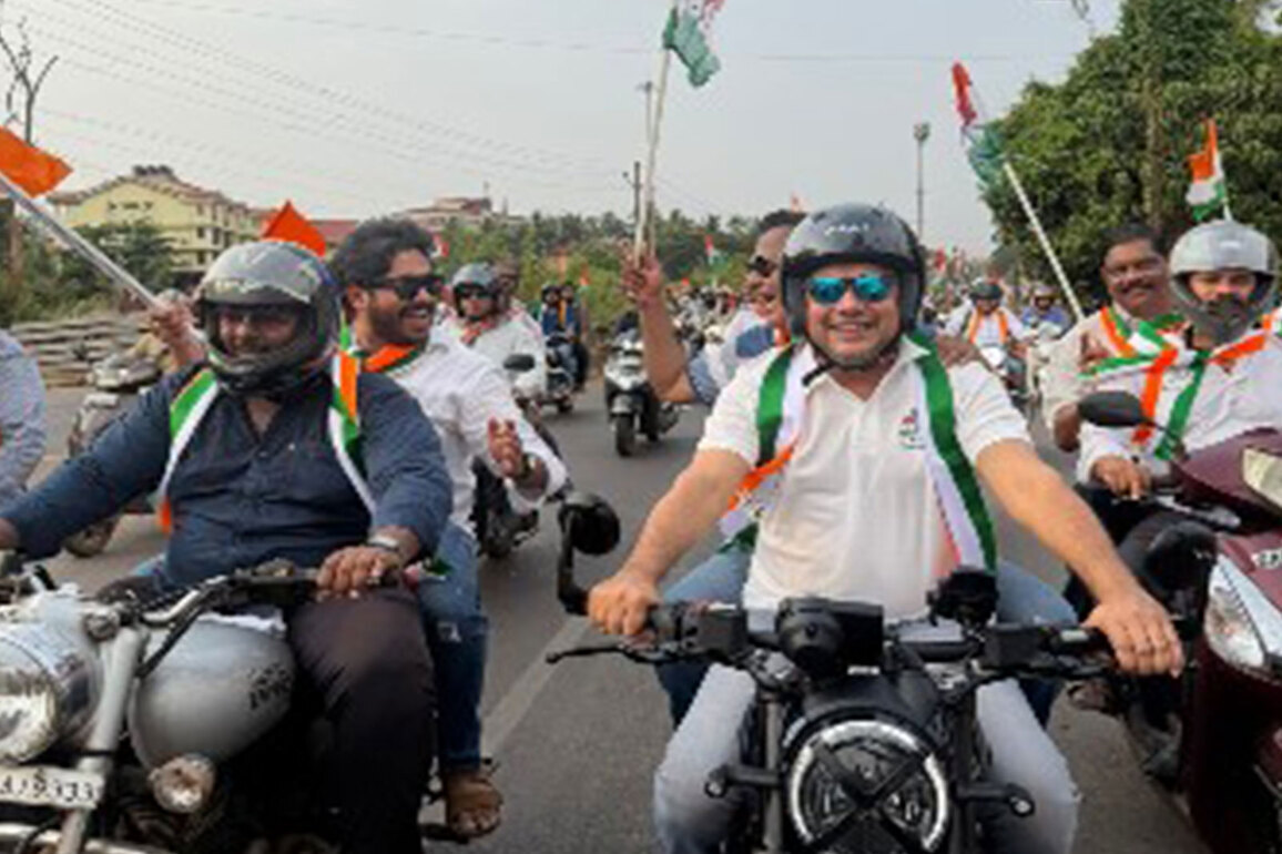 Goa Congress holds bike rally to celebrate electoral wins in Kerala and Tamil Nadu