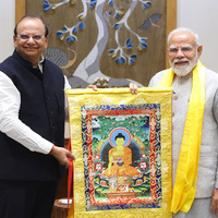 Lieutenant Governor of Ladakh meets Prime Minister Modi