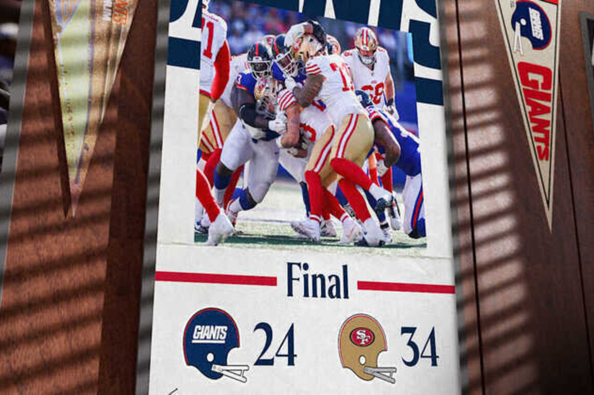 Instant Analysis: Giants fall to 49ers, 34-24