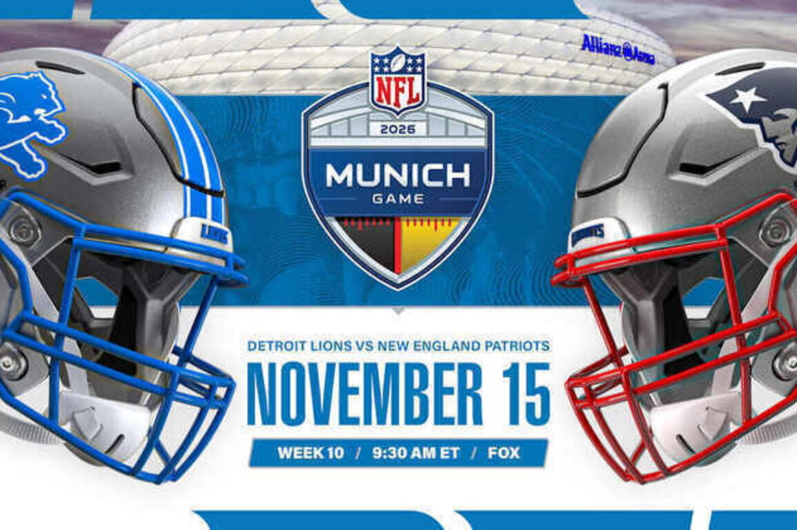 Lions-Patriots scheduled for Week 10 in Munich
