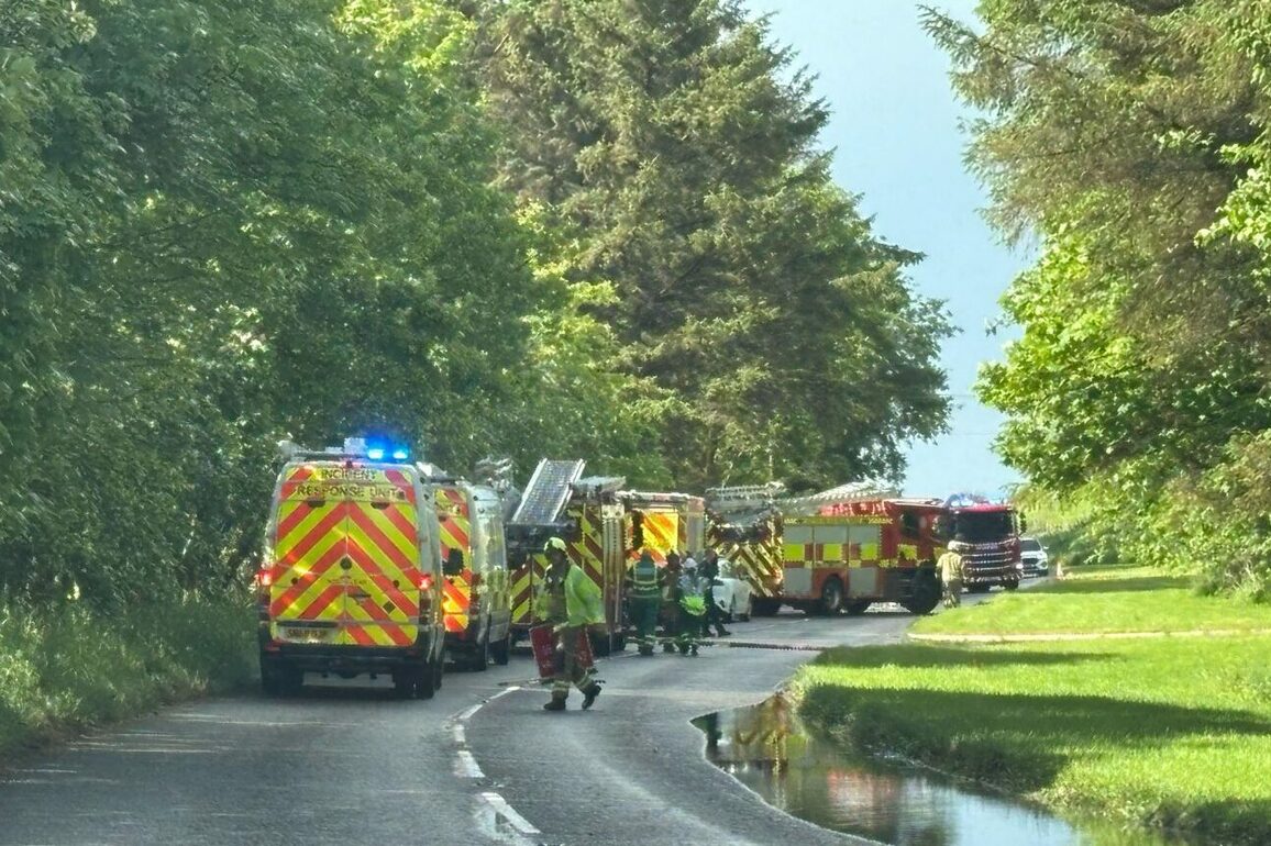 Lightning strike sparked fire at farm building near Newburgh