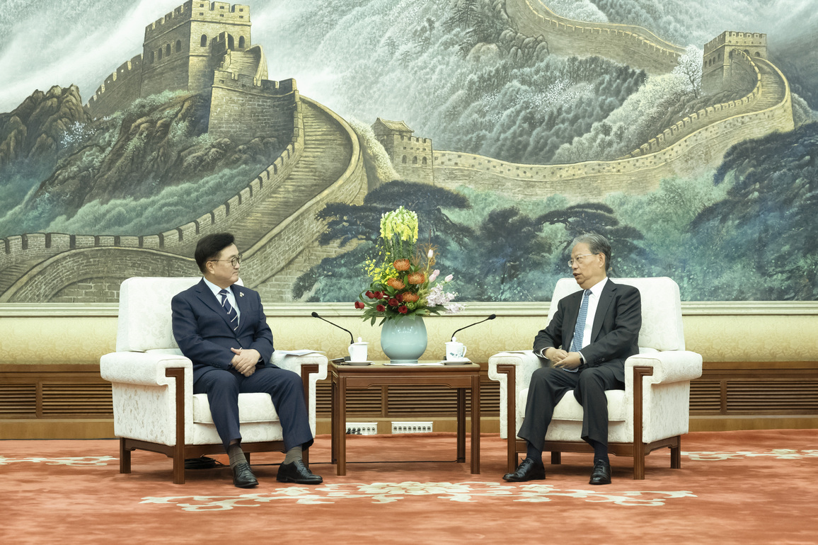 CHINA-BEIJING-ZHAO LEJI-ROK NATIONAL ASSEMBLY SPEAKER-MEETING (CN)