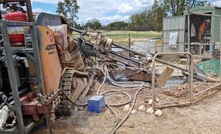 Drilling on the north side of the West pit. Credit: Nagambie.