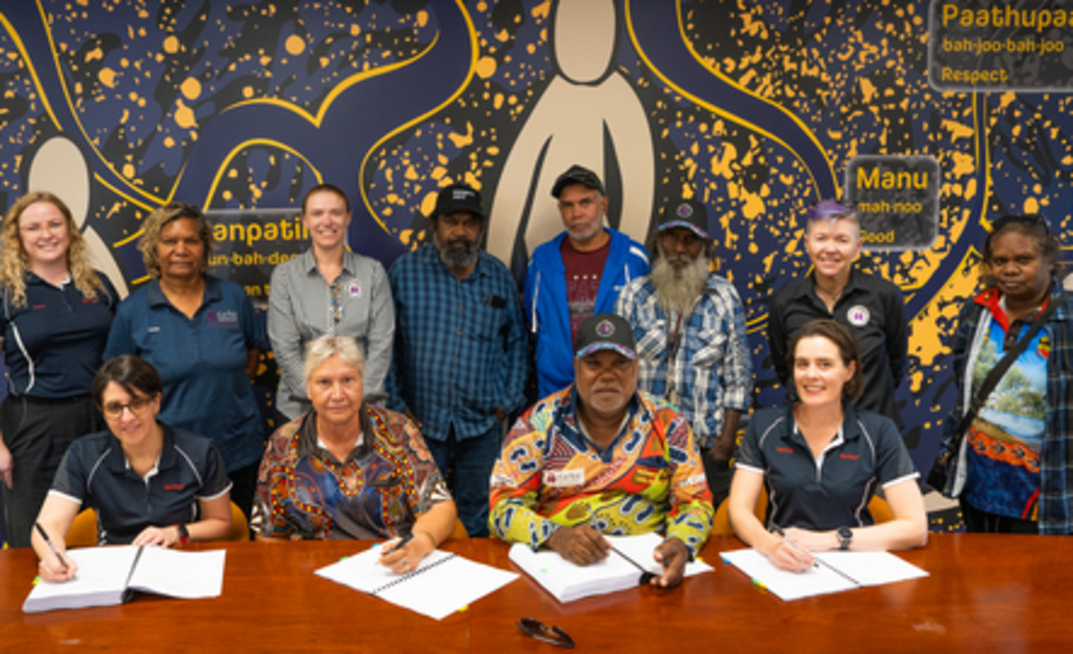 Karlka Nyiyaparli Aboriginal Corporation and Rio Tinto representatives signed the updated Native Title Agreement in Port Hedland on November 28.