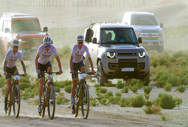 Mohammed bin Rashid attends Al Salam Cycling Championship's Desert Race at Al Marmoom Conservation Reserve