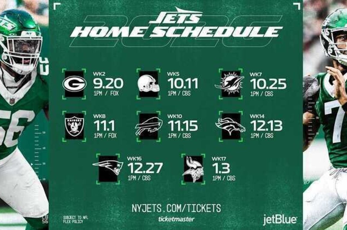 Jets' 2026 Home Schedule Shapes Up as a Proverbial Tale of Two Halves