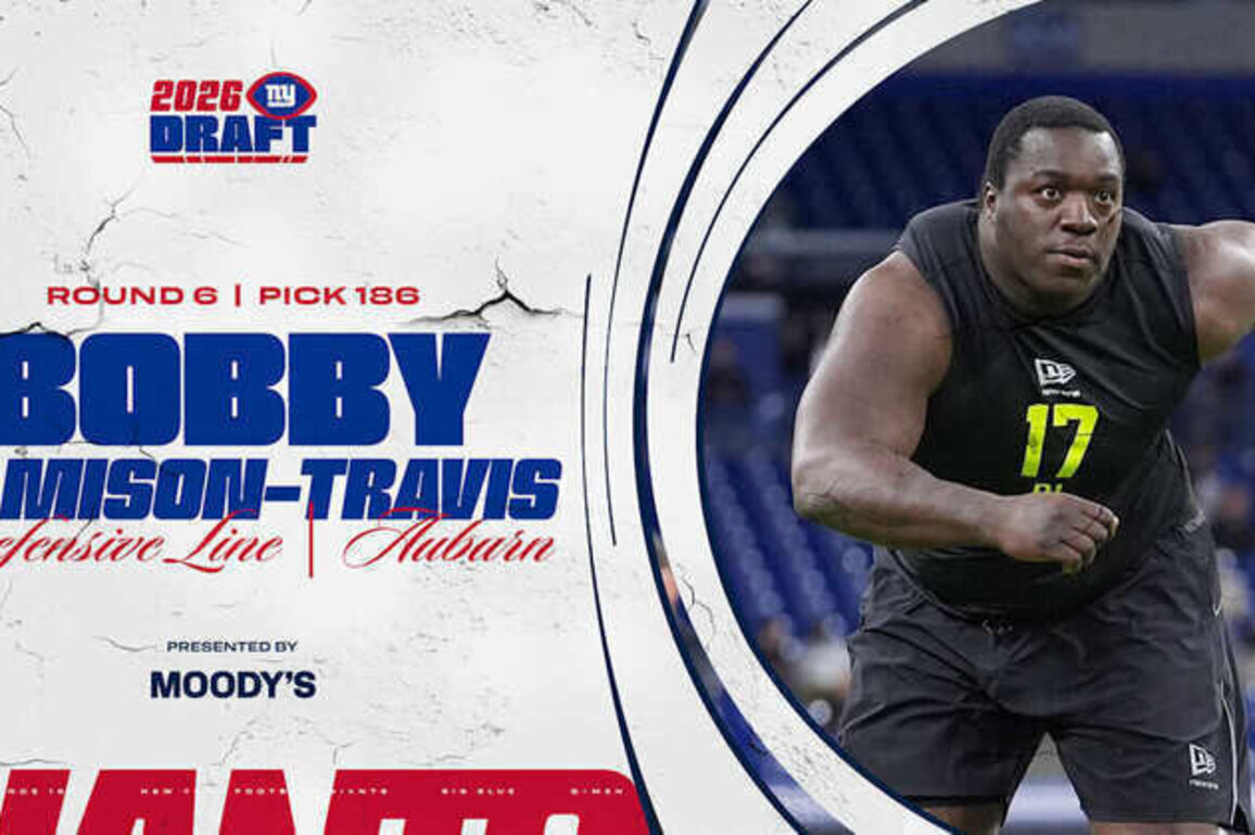 Giants draft Auburn DL Bobby Jamison-Travis in Round 6