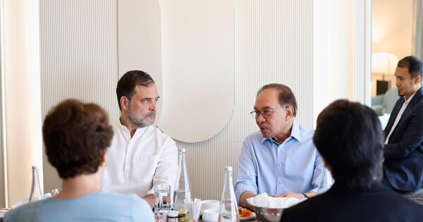 Rahul Gandhi meets Malaysian PM Anwar Ibrahim for breakfast meeting on sidelines of BRICS Summit