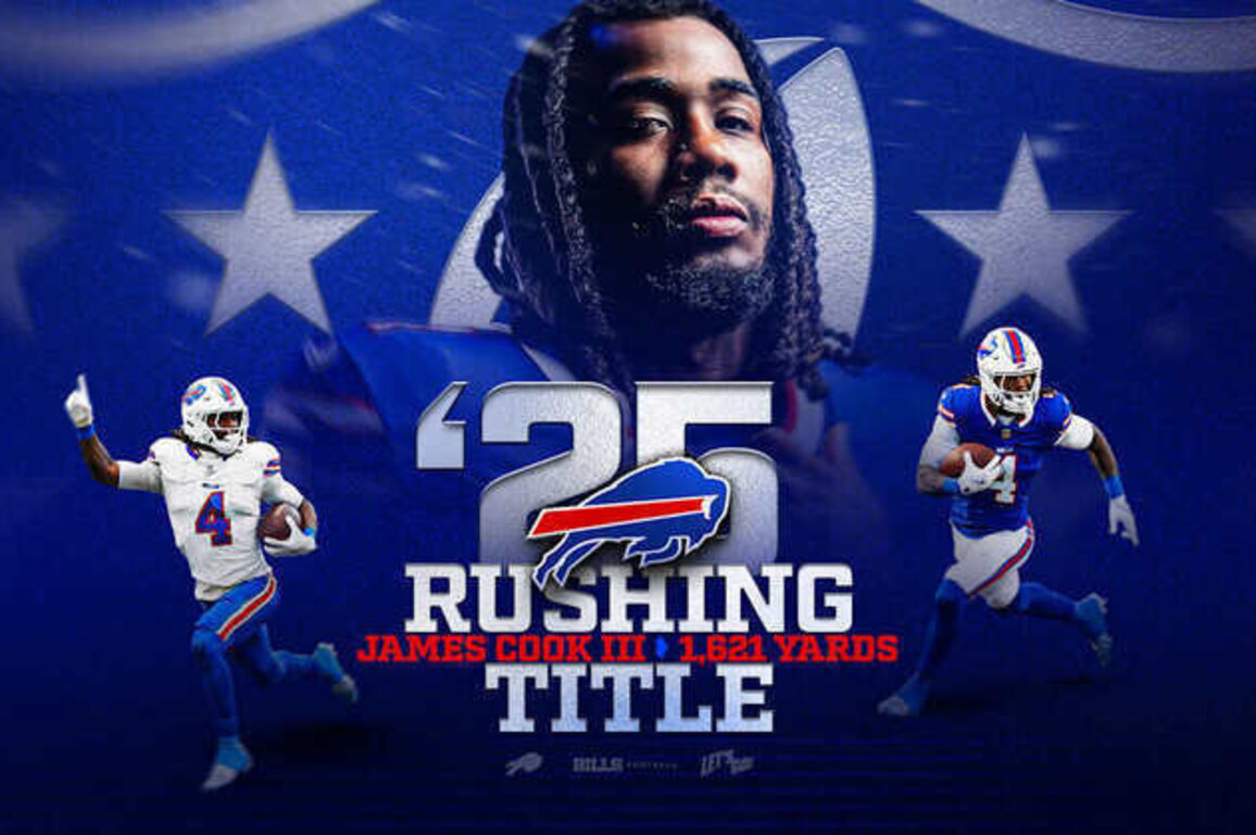 Bills RB James Cook III wins 2025 NFL rushing title