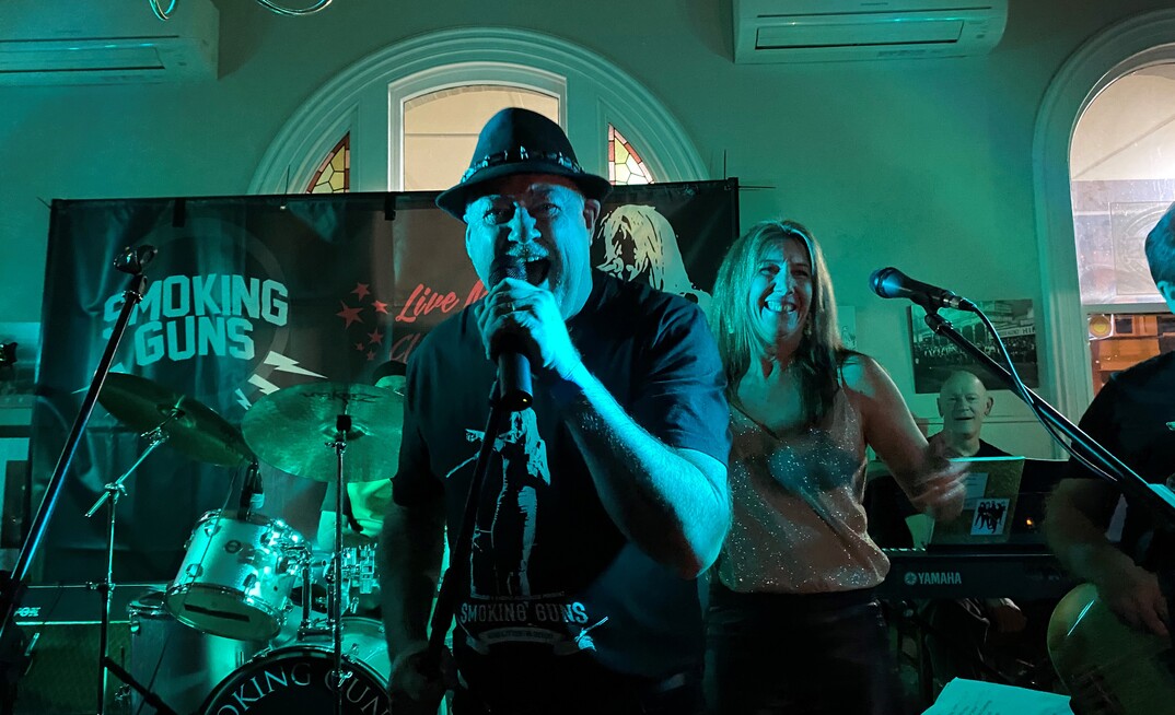 Peter Cook's band, The Smoking Guns, were the headline act at Diggers and Dealers some years back