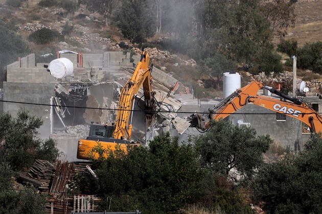 MIDEAST-RAMALLAH-PALESTINIAN BUILDING-DEMOLITION