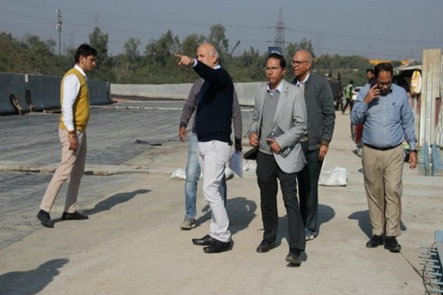 Delhi: Deputy CM Manish Sisodia takes stock of ongoing construction work of Ashram flyover
