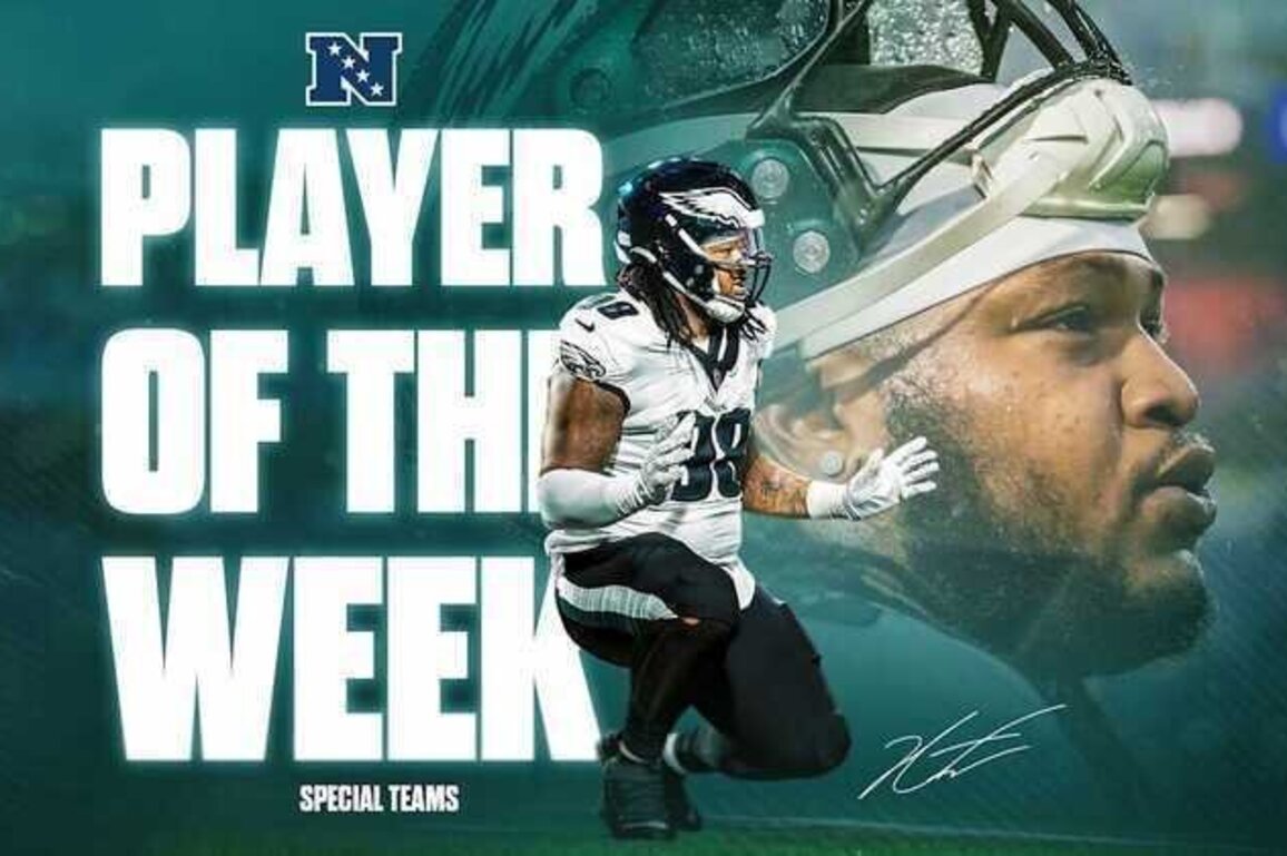 Jalen Carter wins NFC Special Teams Player of the Week
