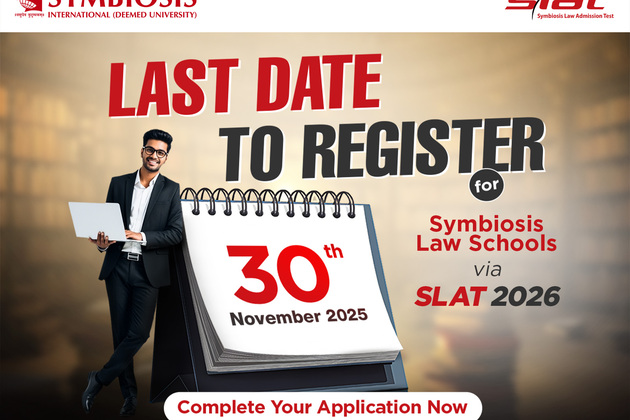 Last Chance: SLAT 2026 Applications Closes on November 30 -- Apply Now for Admission to Symbiosis Law Schools