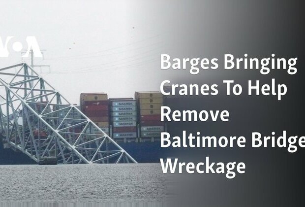 Barges with Cranes Headed to US Bridge Collapse Site