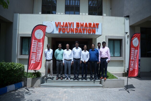 MYAS Joint Secretary Vineel Krishna visits Ahmedabad's Vijayi Bharat Foundation