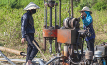  Drilling work for a groundwater well in Vietnam