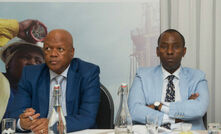 Cross: Zwane (right), pictured here with minister in the presidency Jeff Radebe, has attacked the Chamber of Mines