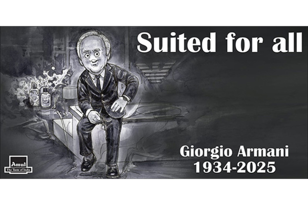 Amul pays tribute to Giorgio Armani with special doodle