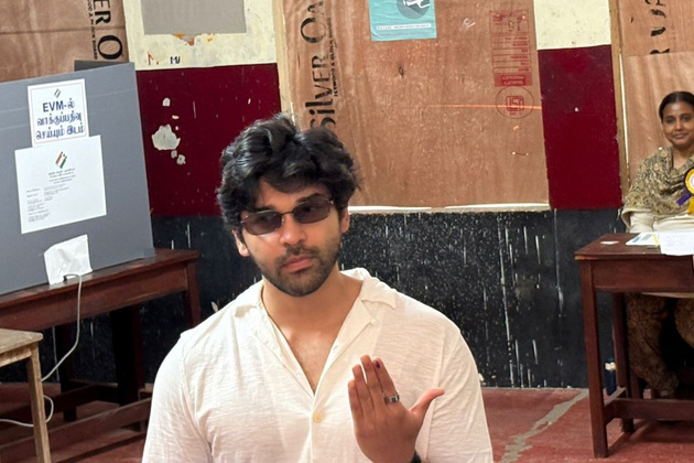 Tamil Nadu polls: Actor Dhruv Vikram casts his vote in Chennai