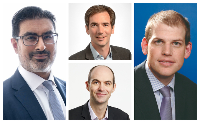 L-R: Jaysukh Shah, Steve Collins (top), Jon Forsyth (bottom), and Nick Clark