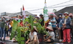 Villagers protest on 5 June against the mine