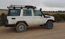  CSIRO 4WD with the mobile methane sensing equipment.