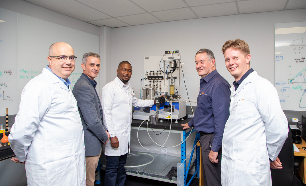 (l-r) Tinus Grobler, James Dutchman, Sthembiso Hadebe, John Stiff and Gregory McDonald