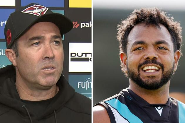 AFL news 2025- Brad Scott press conference after Willie Rioli claims he threatened Essendon player