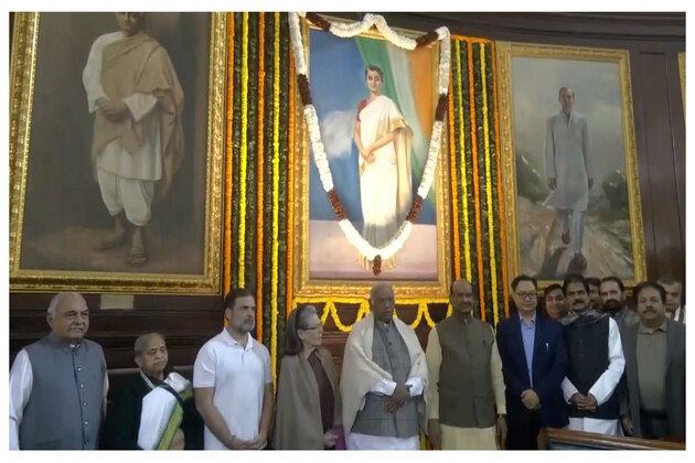 Lok Sabha Speaker, Congress leaders pay floral tributes to former PM Indira Gandhi on her 108th birth anniversary