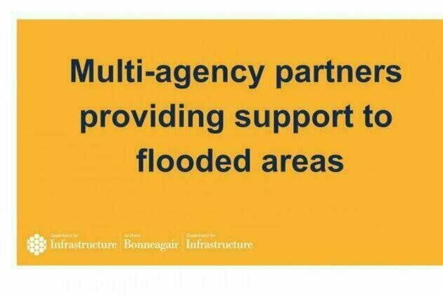 Multi-agency partners providing support to flooded areas