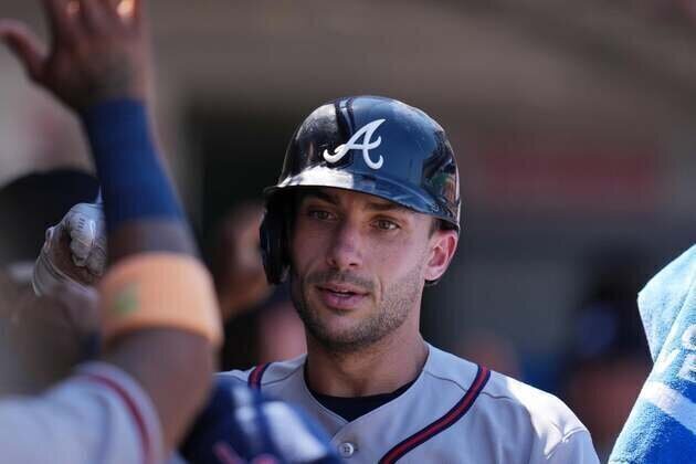 Braves never trail, pound Angels to take series