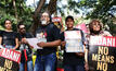 Wangan and Jagalingou Traditional Owners Council protesters.