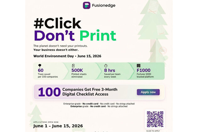 FusionEdge CAFM Platform Launches #ClickDontPrint Campaign- 100 Companies to Get Free Digital Checklist Access This World Environment Day 2026