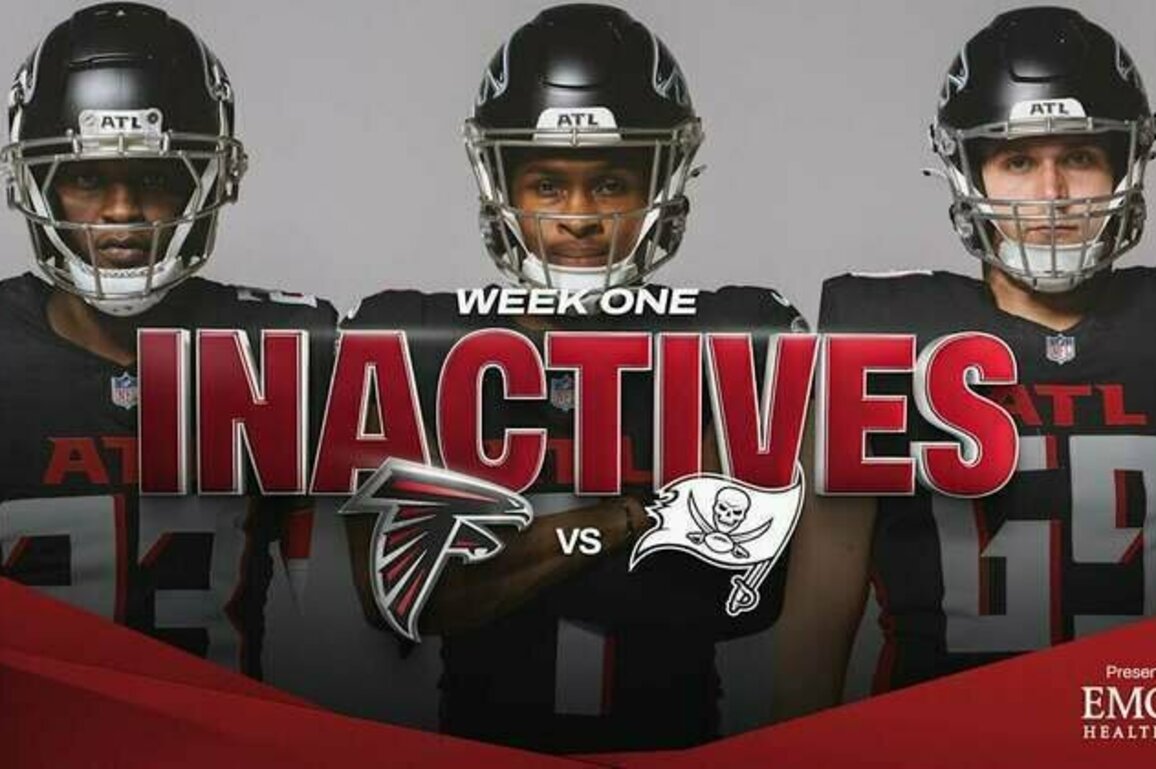 Atlanta Falcons Week 1 inactives vs. Tampa Bay Buccaneers