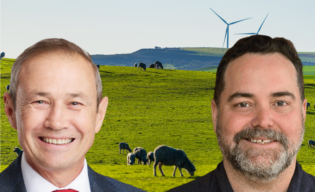 Green groups slam WA’s fast-track plan for renewable projects. Pictured: premier Roger Cook with Conservation Council WA executive director Matt Roberts.