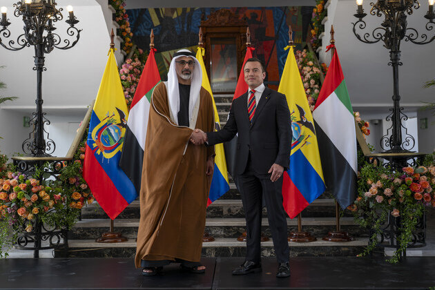 Crown Prince of Abu Dhabi, President of Ecuador discuss strengthening bilateral cooperation, as Comprehensive Economic Partnership Agreement announced