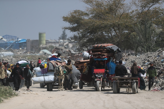 MIDEAST-GAZA CITY-ISRAEL-EVACUATION ORDERS-FLEEING
