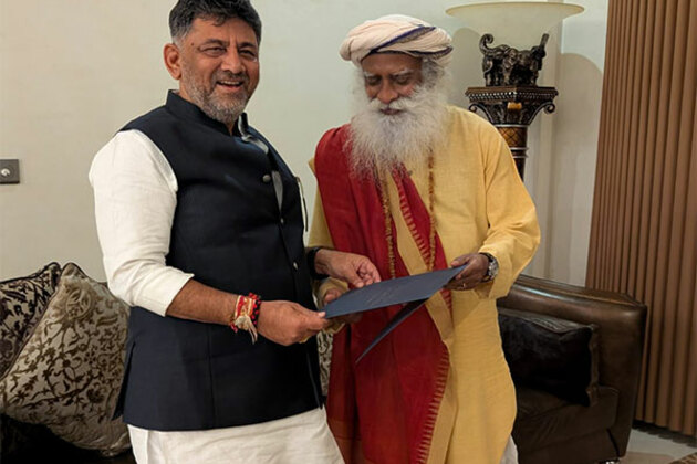 Karnataka Deputy CM DK Shivakumar meets spiritual leader Sadhguru Jaggi Vasudev