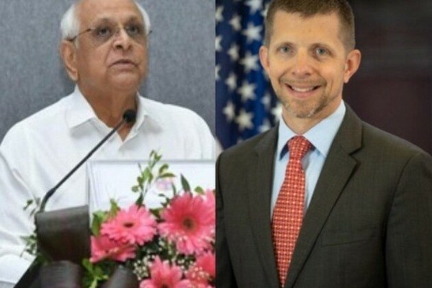 US Consul General in Mumbai Mike Hankey pays courtesy visit to Gujarat CM Patel in Gandhinagar